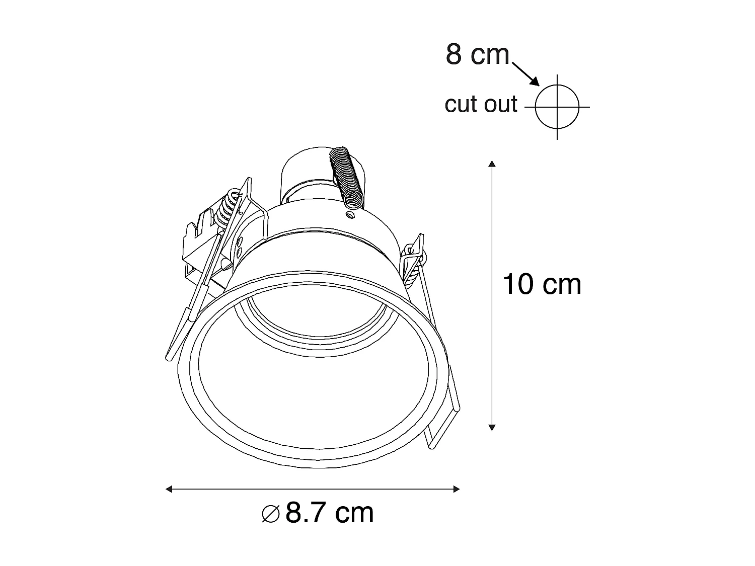 Spot encastré moderne or - Dept