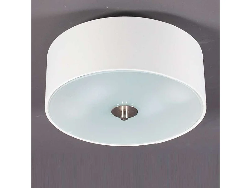 Plafonnier Country blanc 30 cm - Tambour