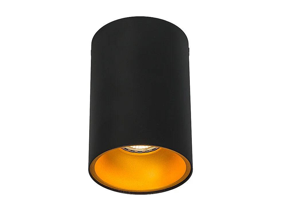 Spot encastré noir avec or - Deep