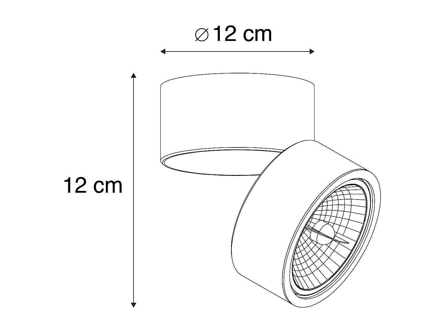 Lot de 2 spots modernes blancs réglables - Go Nine Tubo