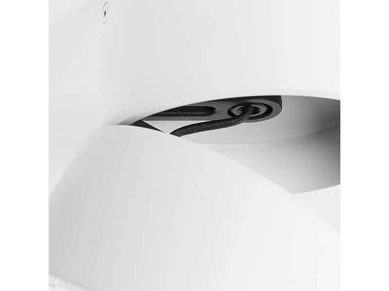 Lot de 2 spots modernes blancs réglables - Go Nine Tubo