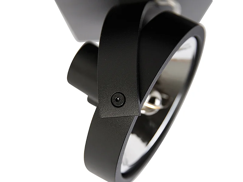 Spot design noir orientable 2 lumières - Go