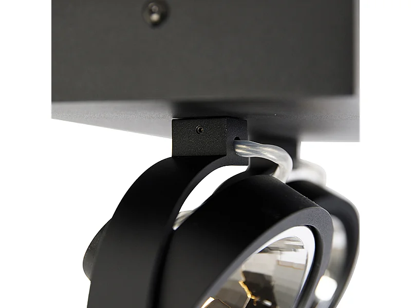 Spot design noir orientable 2 lumières - Go