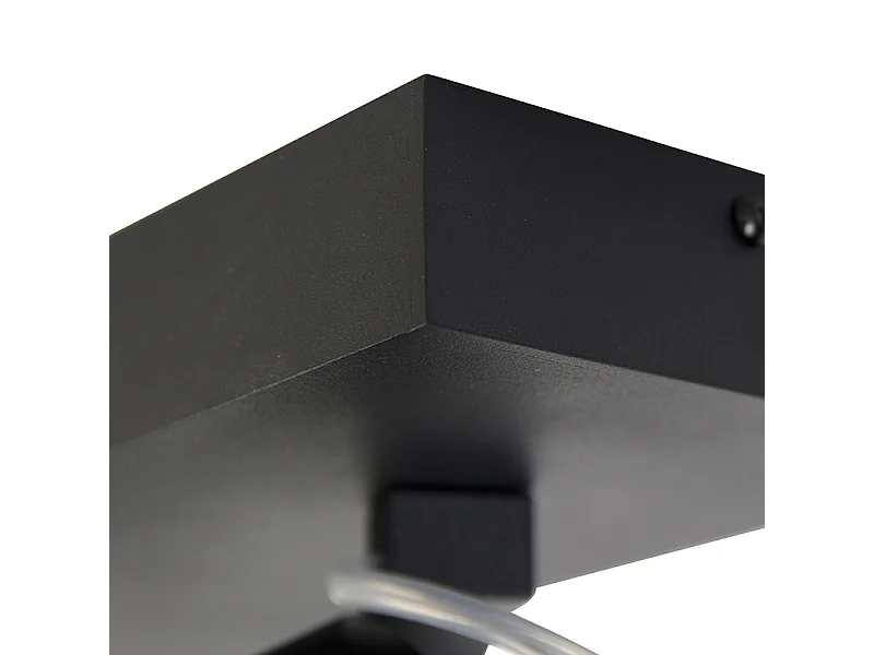 Spot design noir orientable 2 lumières - Go