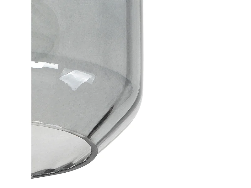 Plafonnier moderne noir avec verre fumé - Stiklo