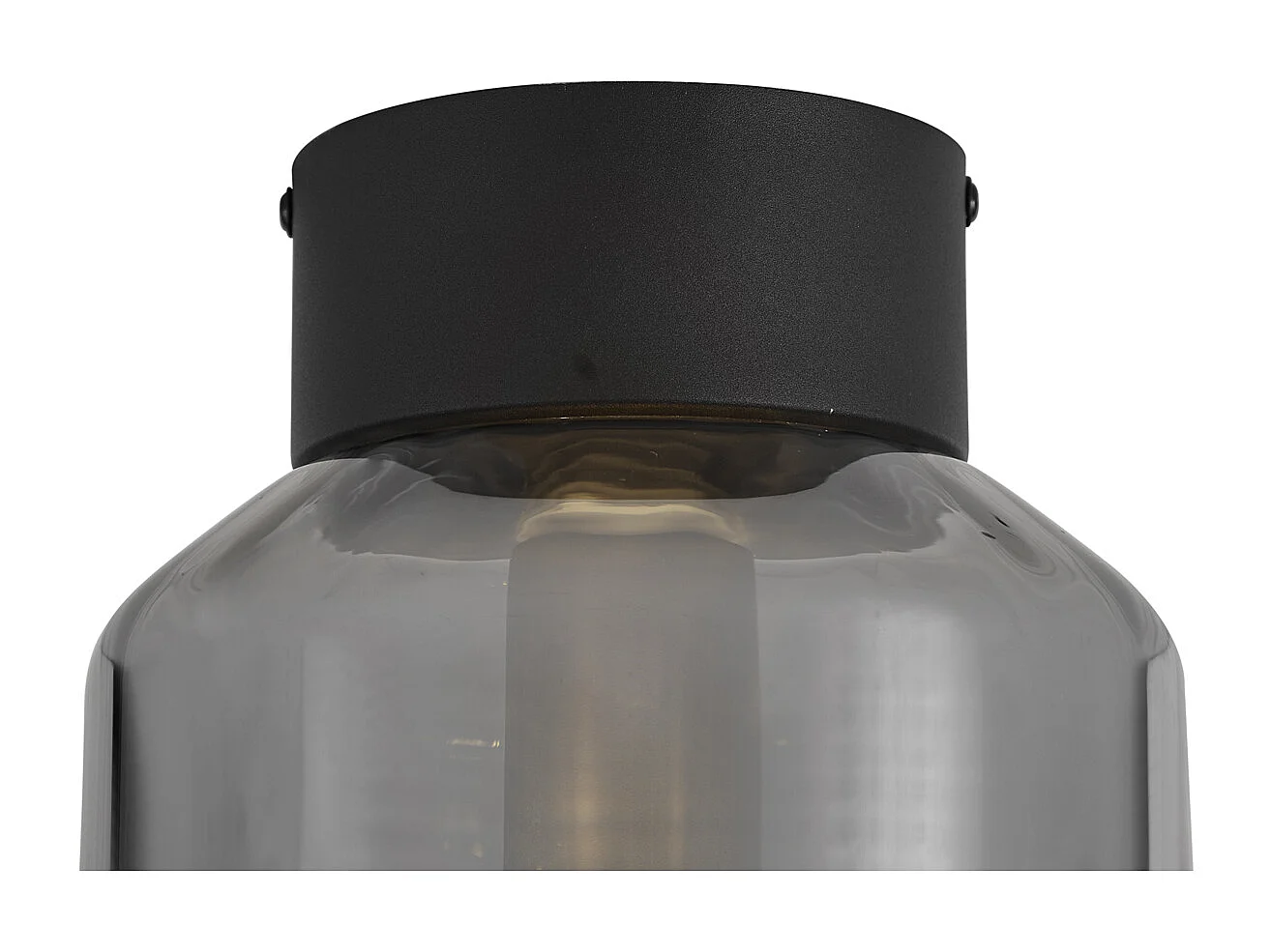 Plafonnier moderne noir avec verre fumé - Stiklo