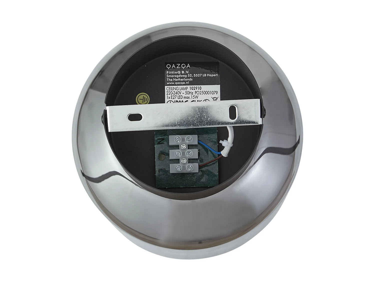 Plafonnier moderne noir avec verre fumé - Stiklo