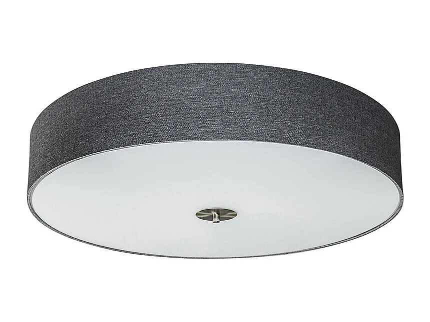 Plafonnier Country gris 70 cm - Drum Jute