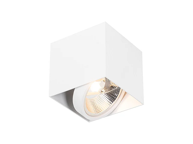 Spot en saillie design blanc carré GU10 111mm - Box