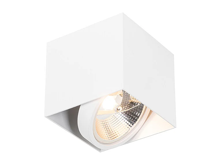 Spot en saillie design blanc carré GU10 111mm - Box