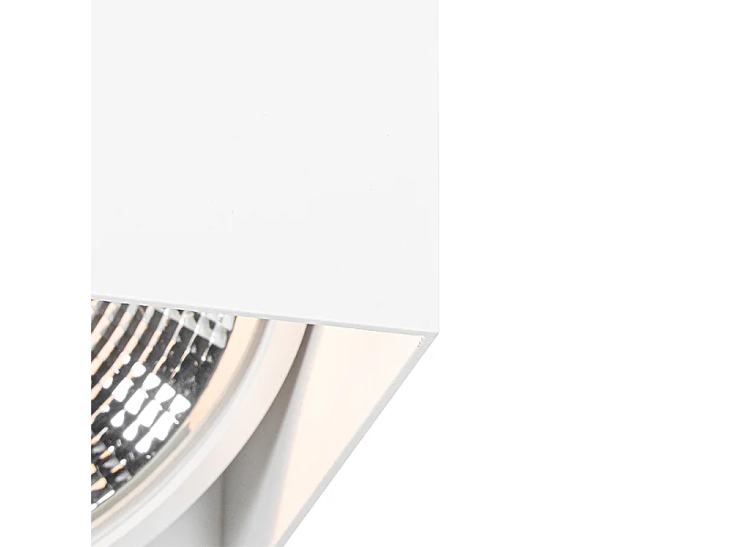 Spot en saillie design blanc carré GU10 111mm - Box