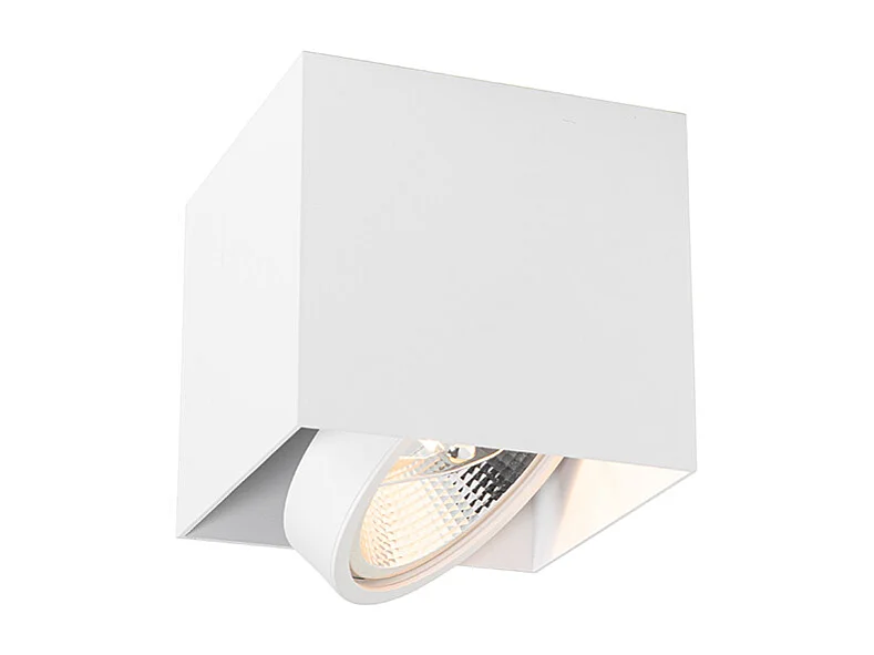 Spot en saillie design blanc carré GU10 111mm - Box