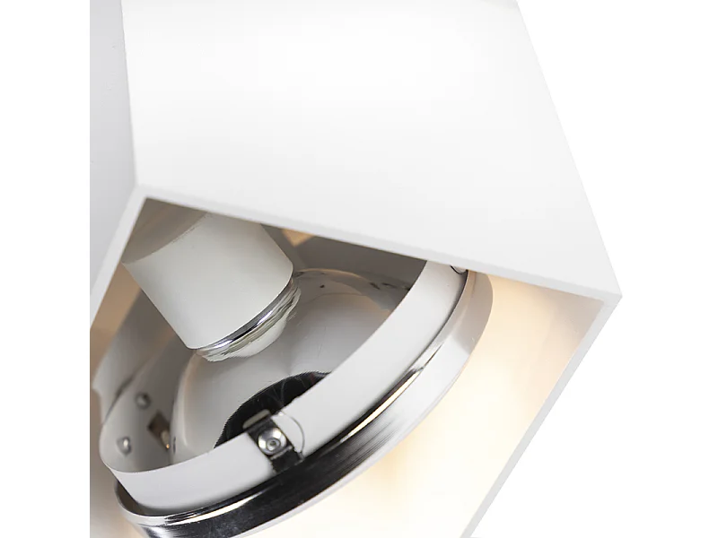 Spot design blanc rectangulaire 2 lumières - Box