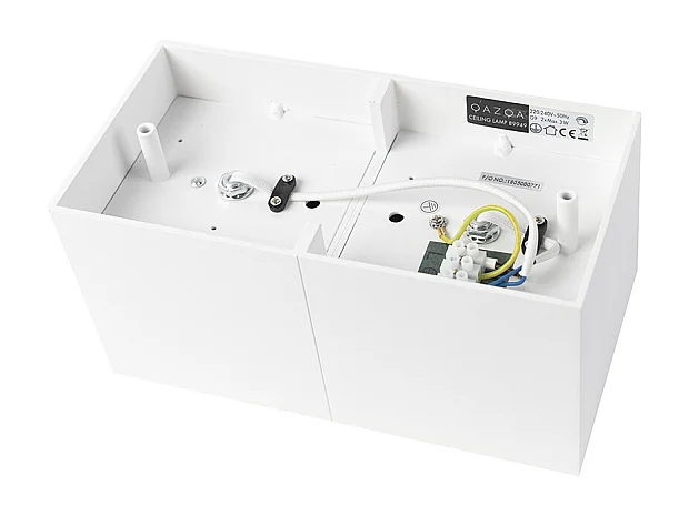 Spot design blanc rectangulaire 2 lumières - Box