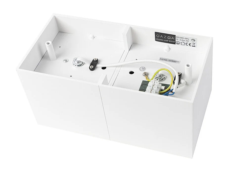 Spot design blanc rectangulaire 2 lumières - Box