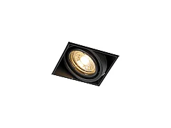 Spot encastré noir GU10 orientable et inclinable sans bordure - Oneon
