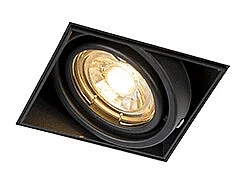 Spot encastré noir GU10 orientable et inclinable sans bordure - Oneon