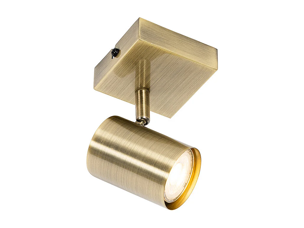 Spot encastré moderne bronze orientable carré - Jeana