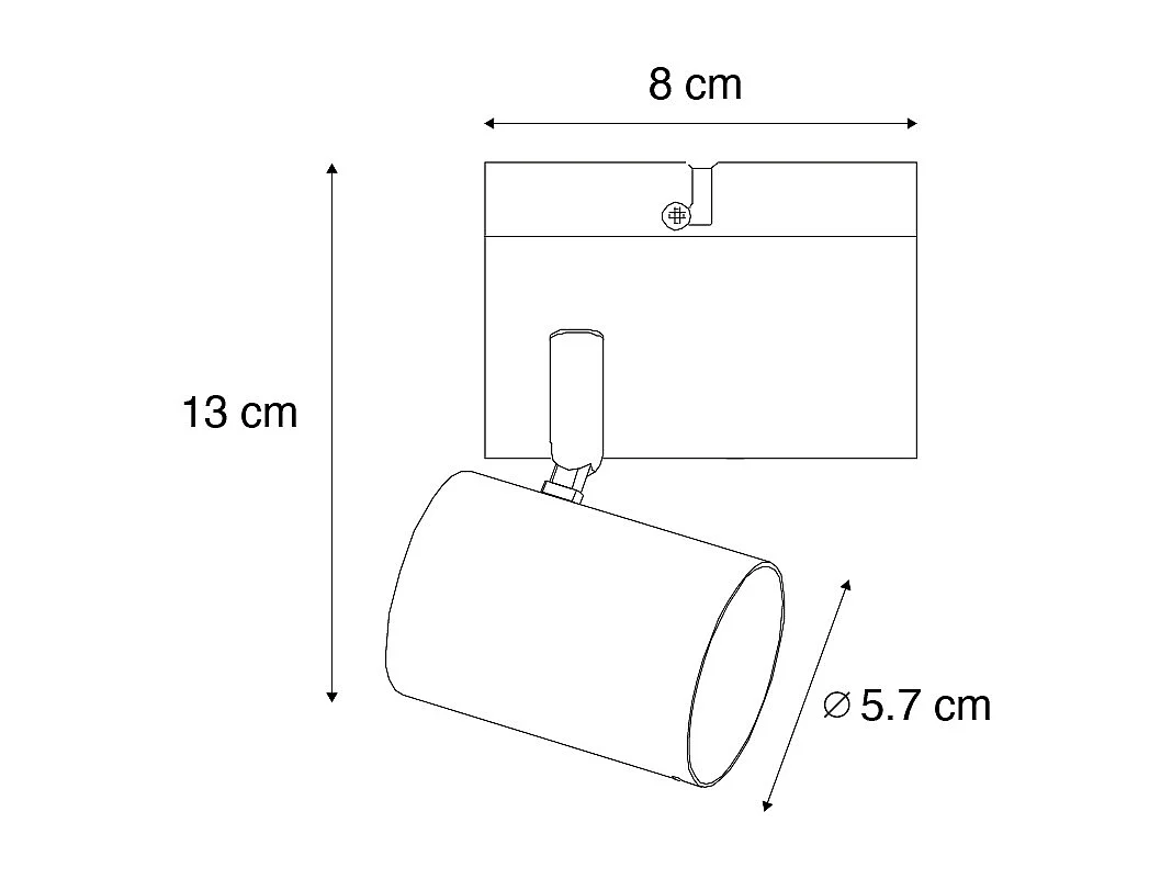Spot encastré moderne bronze orientable carré - Jeana
