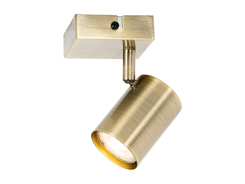 Spot encastré moderne bronze orientable carré - Jeana