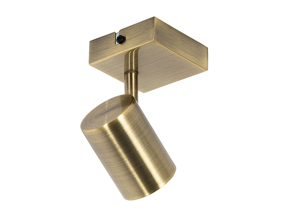 Spot encastré moderne bronze orientable carré - Jeana