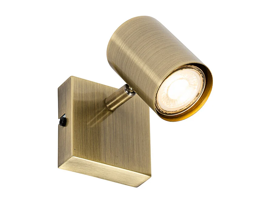 Spot encastré moderne bronze orientable carré - Jeana