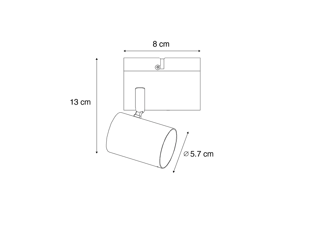 Spot encastré moderne bronze orientable carré - Jeana