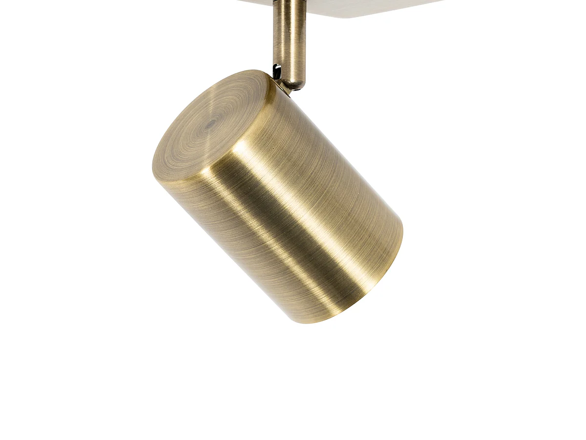 Spot encastré moderne bronze orientable carré - Jeana
