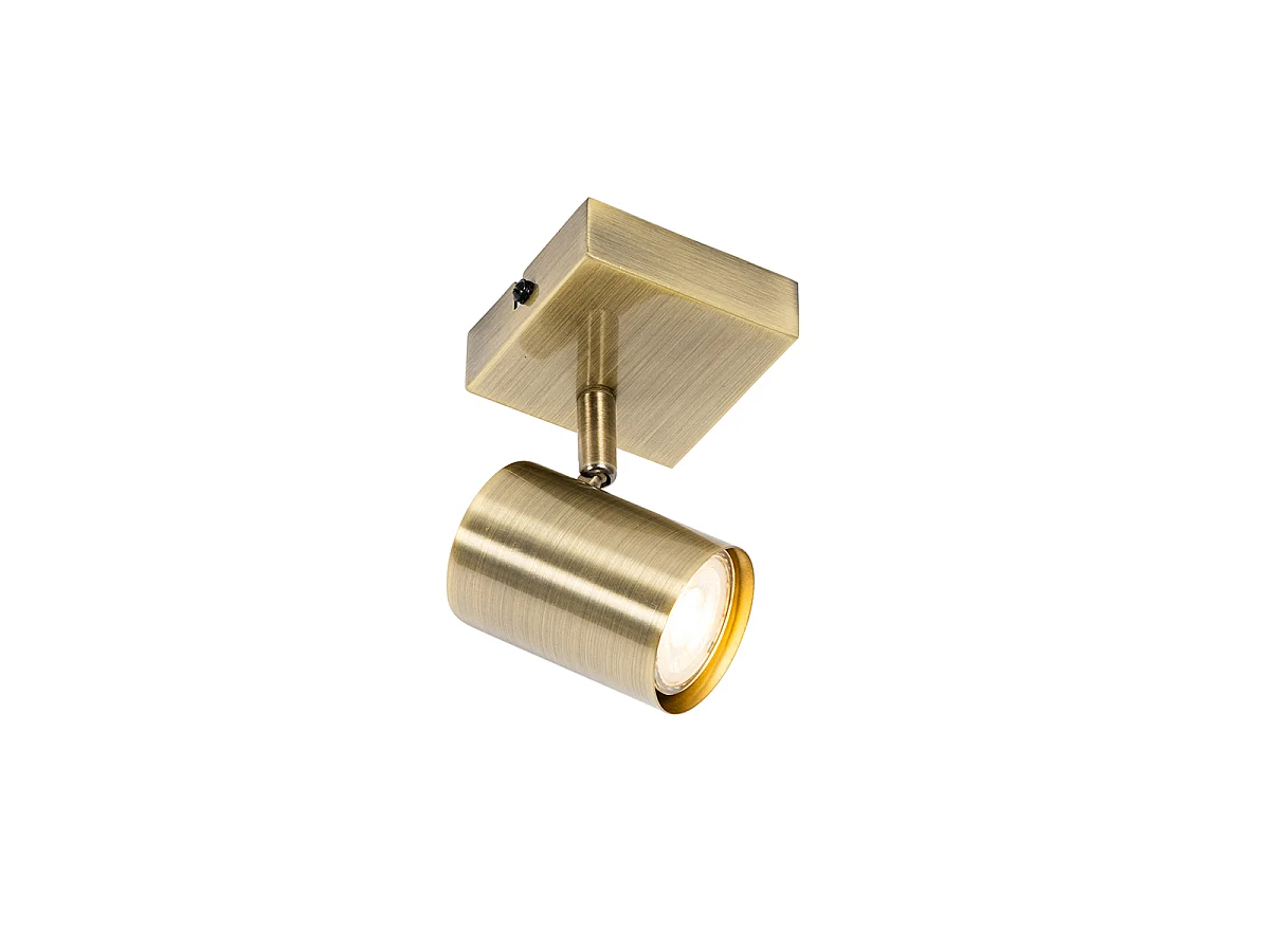 Spot encastré moderne bronze orientable carré - Jeana
