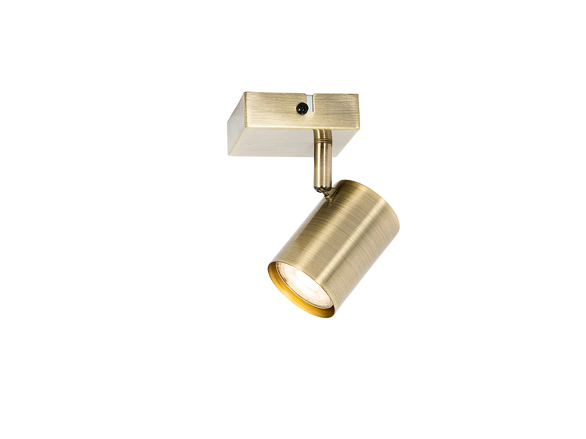 Spot encastré moderne bronze orientable carré - Jeana