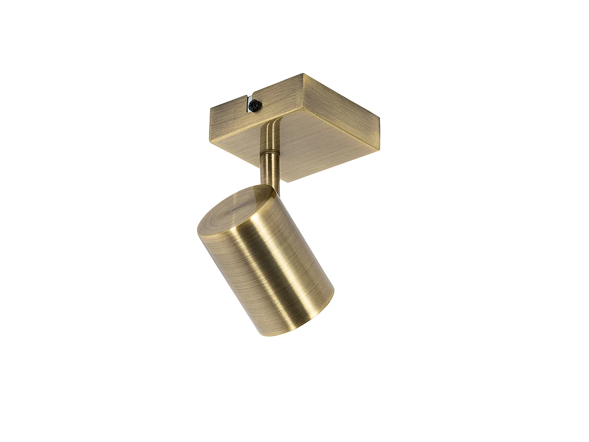 Spot encastré moderne bronze orientable carré - Jeana