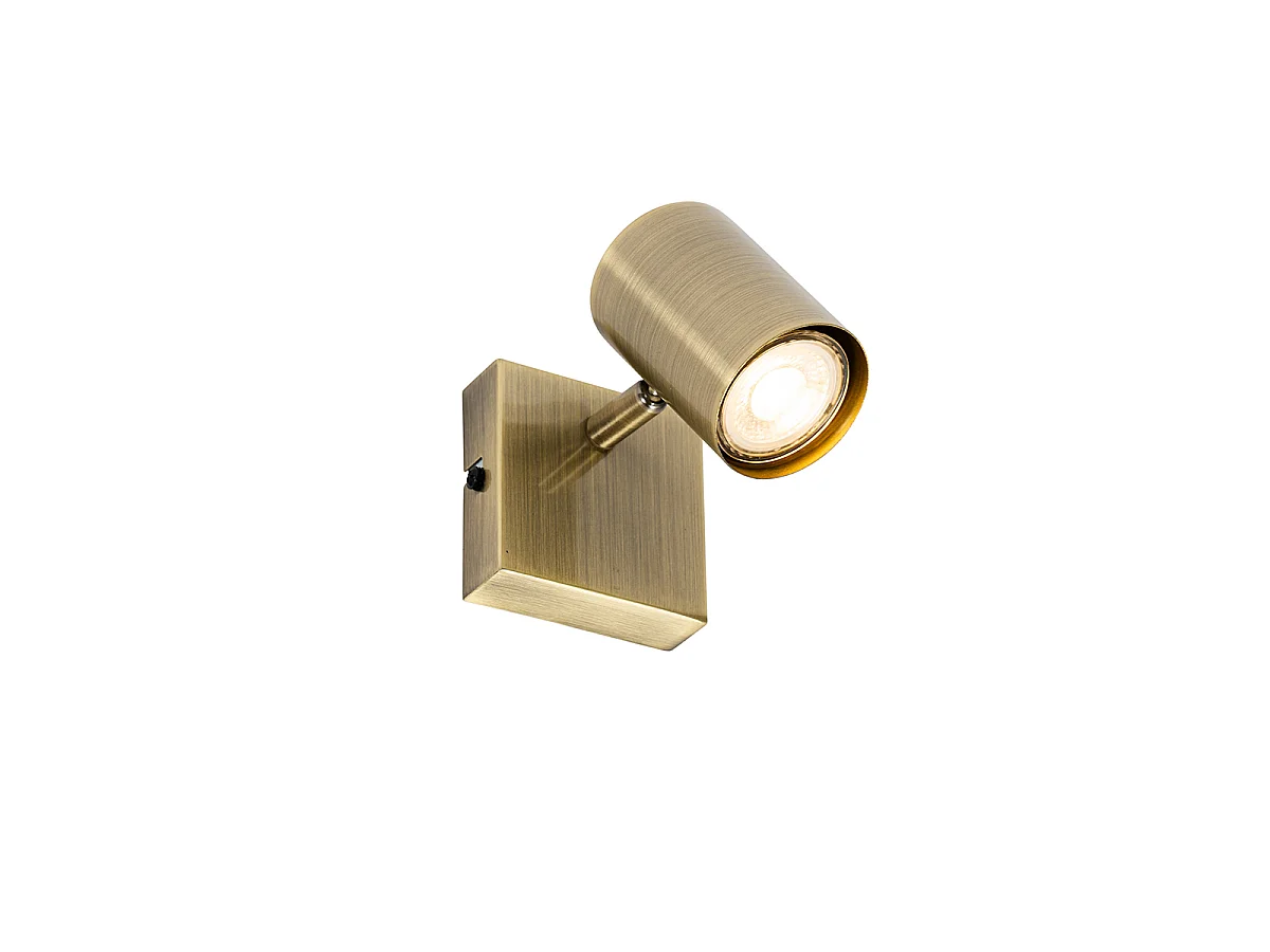 Spot encastré moderne bronze orientable carré - Jeana