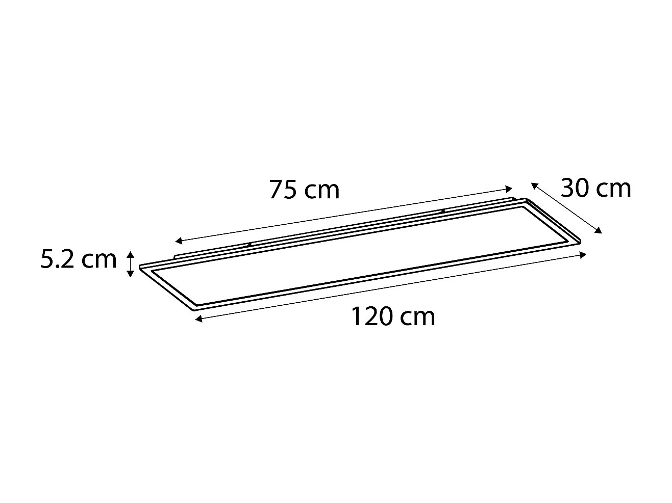 Plafonnier moderne en acier 120 cm avec LED à 4 niveaux de luminosité - Liv