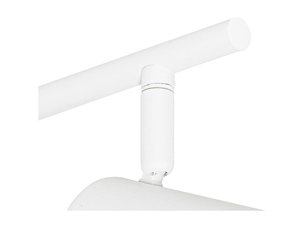 Plafonnier moderne blanc 5 lumières orientable carré - Jeana