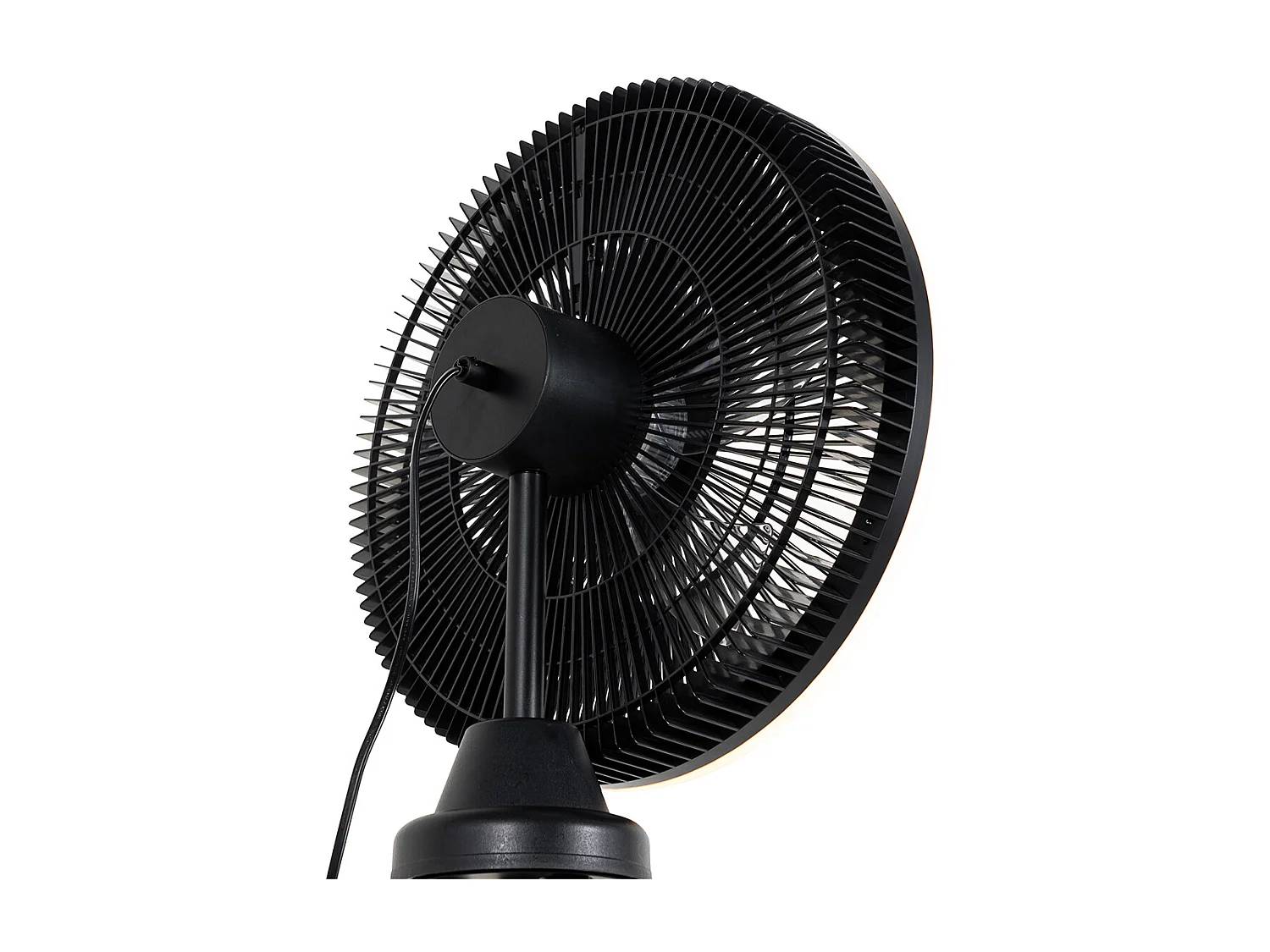 Trépied de ventilateur de sol noir avec LED dimmable en 3 étapes - Meric