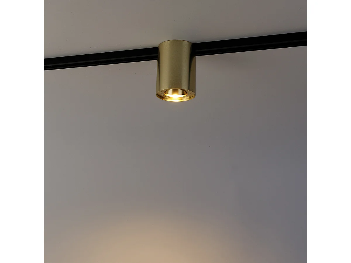 Spot sur rail moderne monophasé doré - Rondoo Up