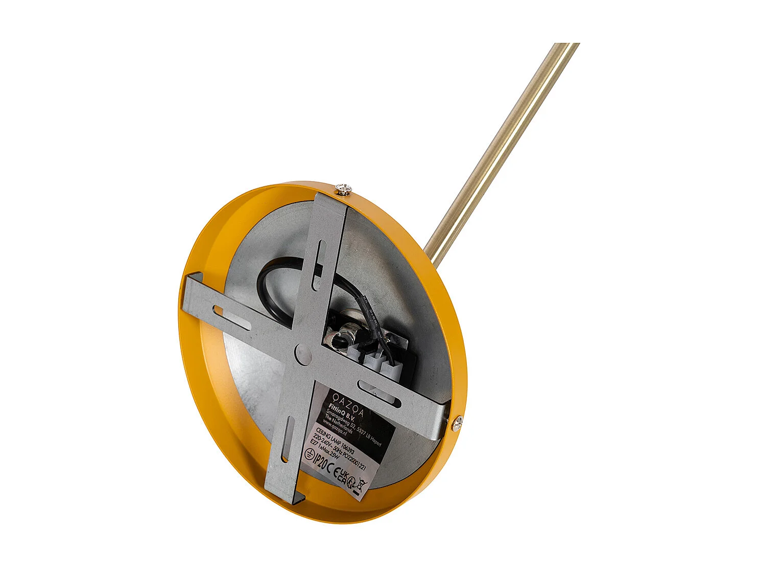 Plafonnier rétro jaune et bronze - Milou