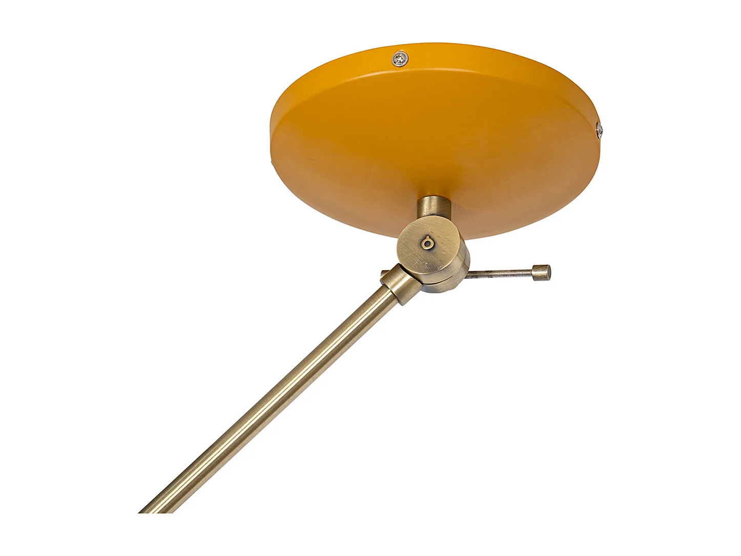 Plafonnier rétro jaune avec bronze - Milou