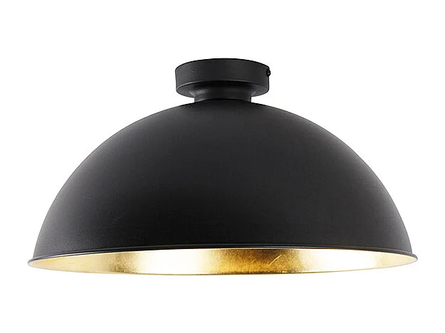 Plafonnier noir avec or 42 cm orientable - Magnax