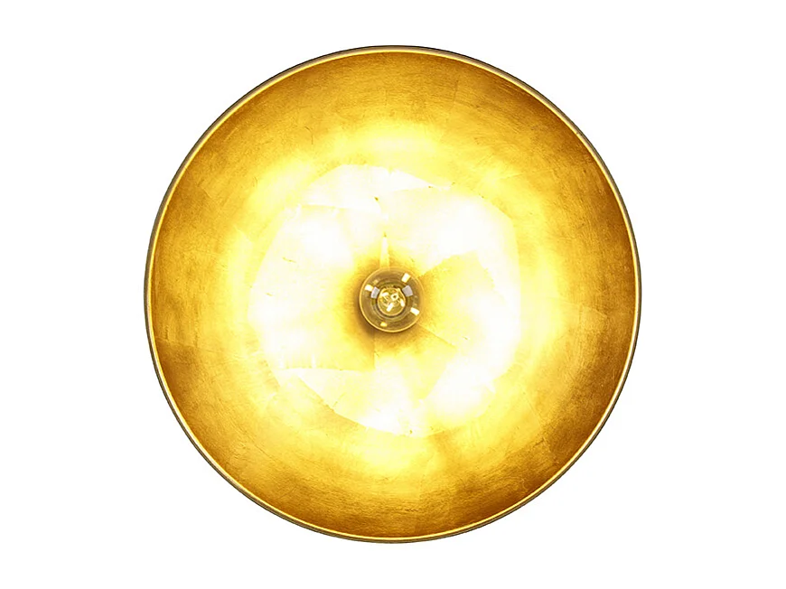 Plafonnier noir avec or 42 cm réglable - Magnax