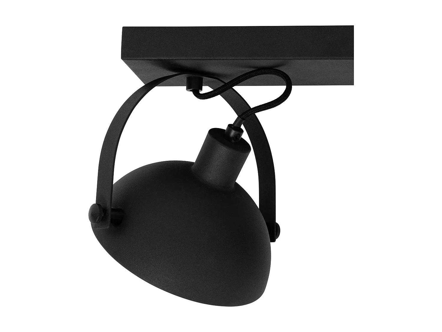 Plafonnier industriel noir avec or 2 lumières orientables - Magnax