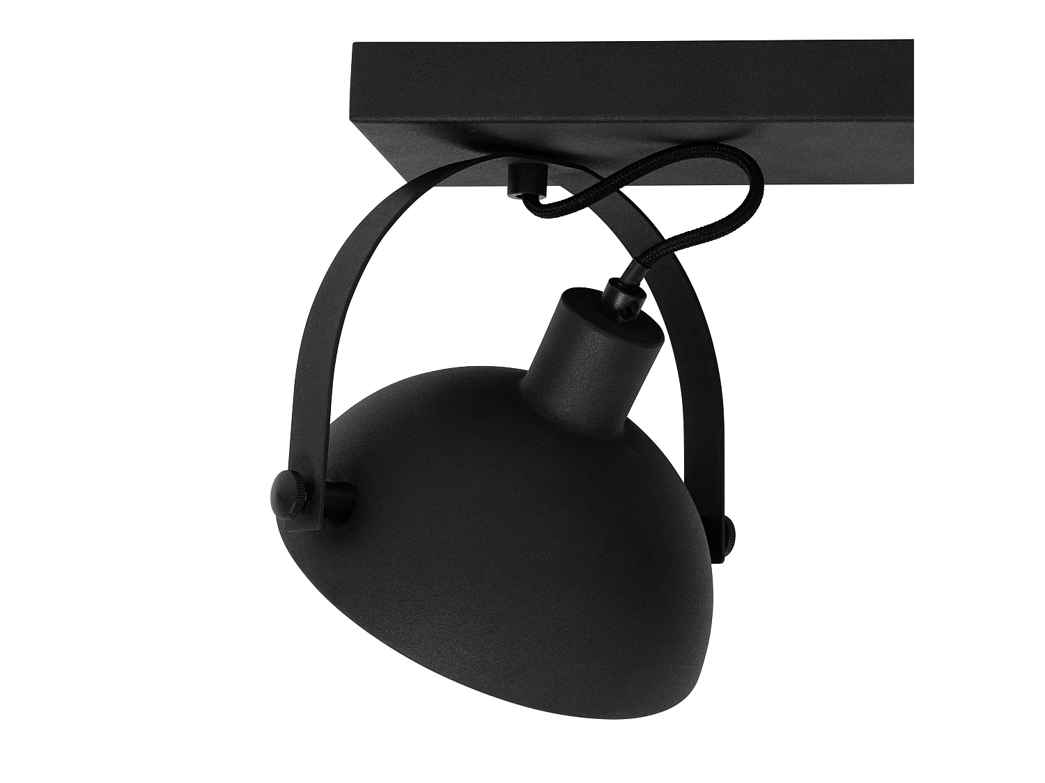 Plafonnier industriel noir avec or 2 lumières orientables - Magnax