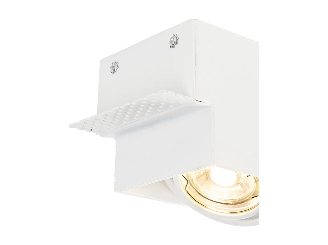 Spot encastré blanc orientable et inclinable sans bordure 3 lumières - Oneon