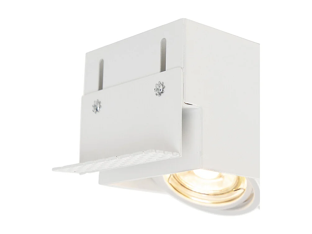 Spot encastré blanc orientable et inclinable sans bordure 3 lumières - Oneon