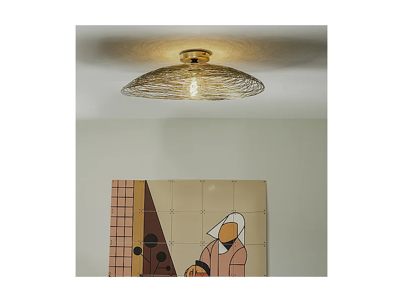 Plafonnier oriental or 60 cm - Glan