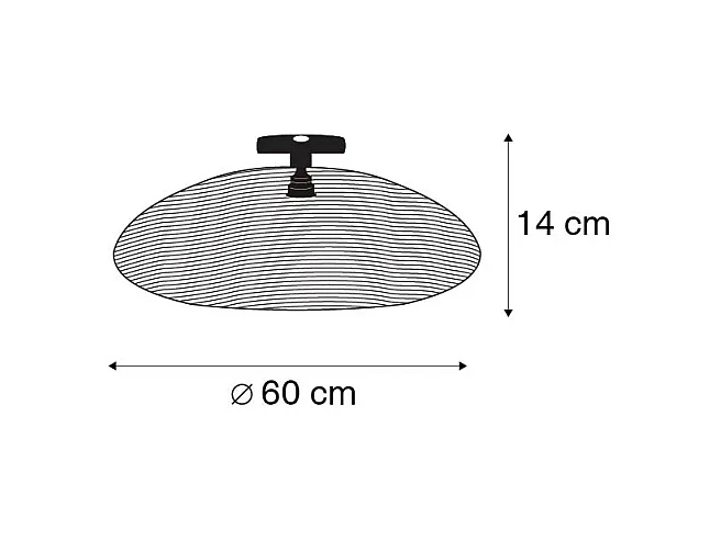 Plafonnier oriental or 60 cm - Glan
