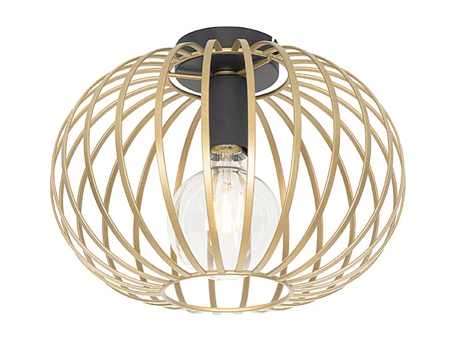Plafonnier design doré 30 cm - Johanna