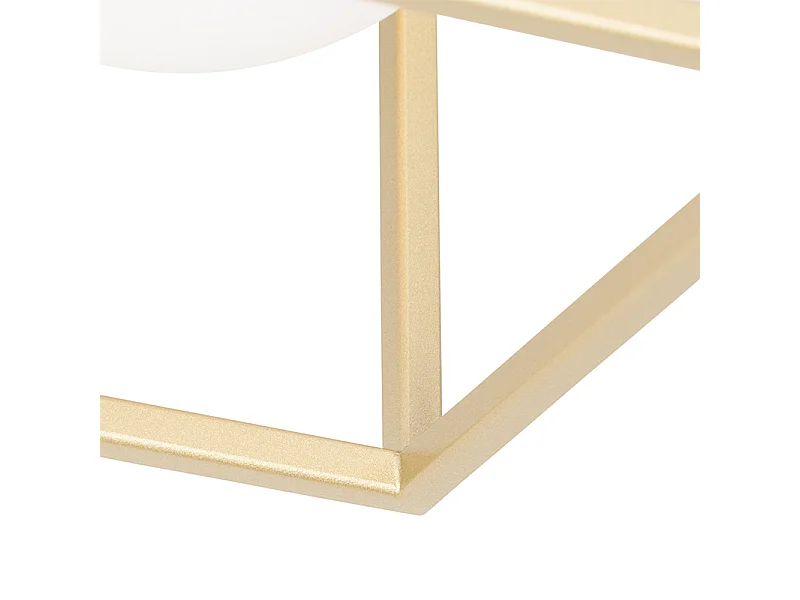 Plafonnier design or et blanc - Aniek