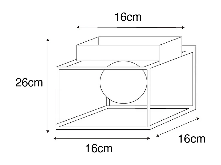Plafonnier design or et blanc - Aniek