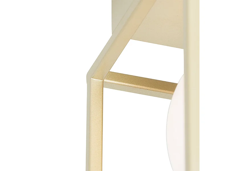 Plafonnier design or et blanc - Aniek